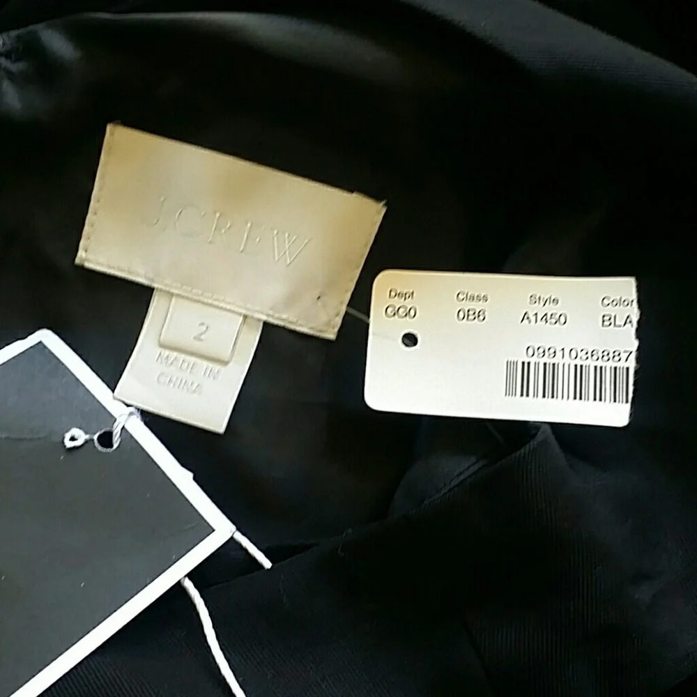 J.Crew black new cocktail sleeveless A line dress size 2